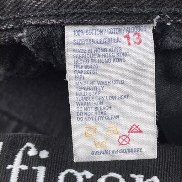 Tommy Jeans Juniors 13 31Wx29.5L Black Logo Tape Waist Cotton Taper 80s VTG - Picture 6 of 12